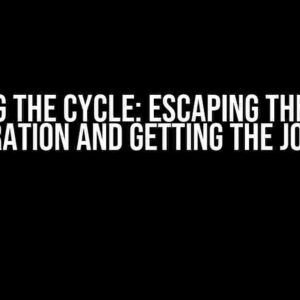 Breaking the Cycle: Escaping the Loop of Frustration and Getting the Job Done