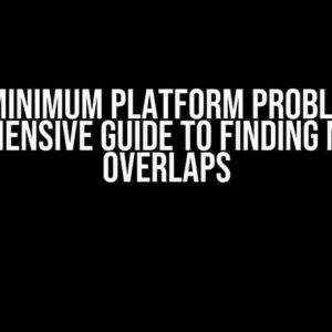 The Minimum Platform Problem: A Comprehensive Guide to Finding Maximum Overlaps